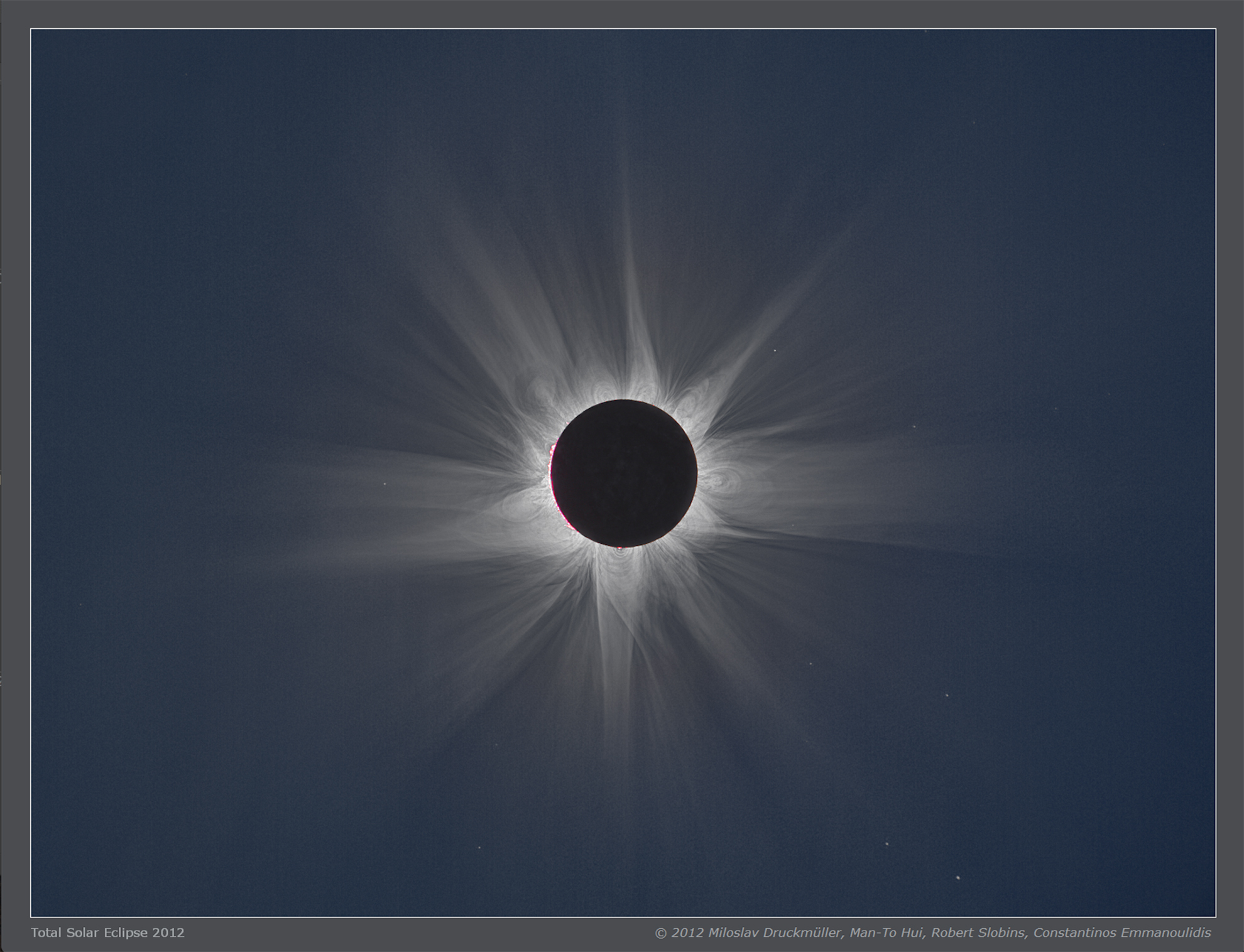 The sun's Corona during the totality phase of eclipse