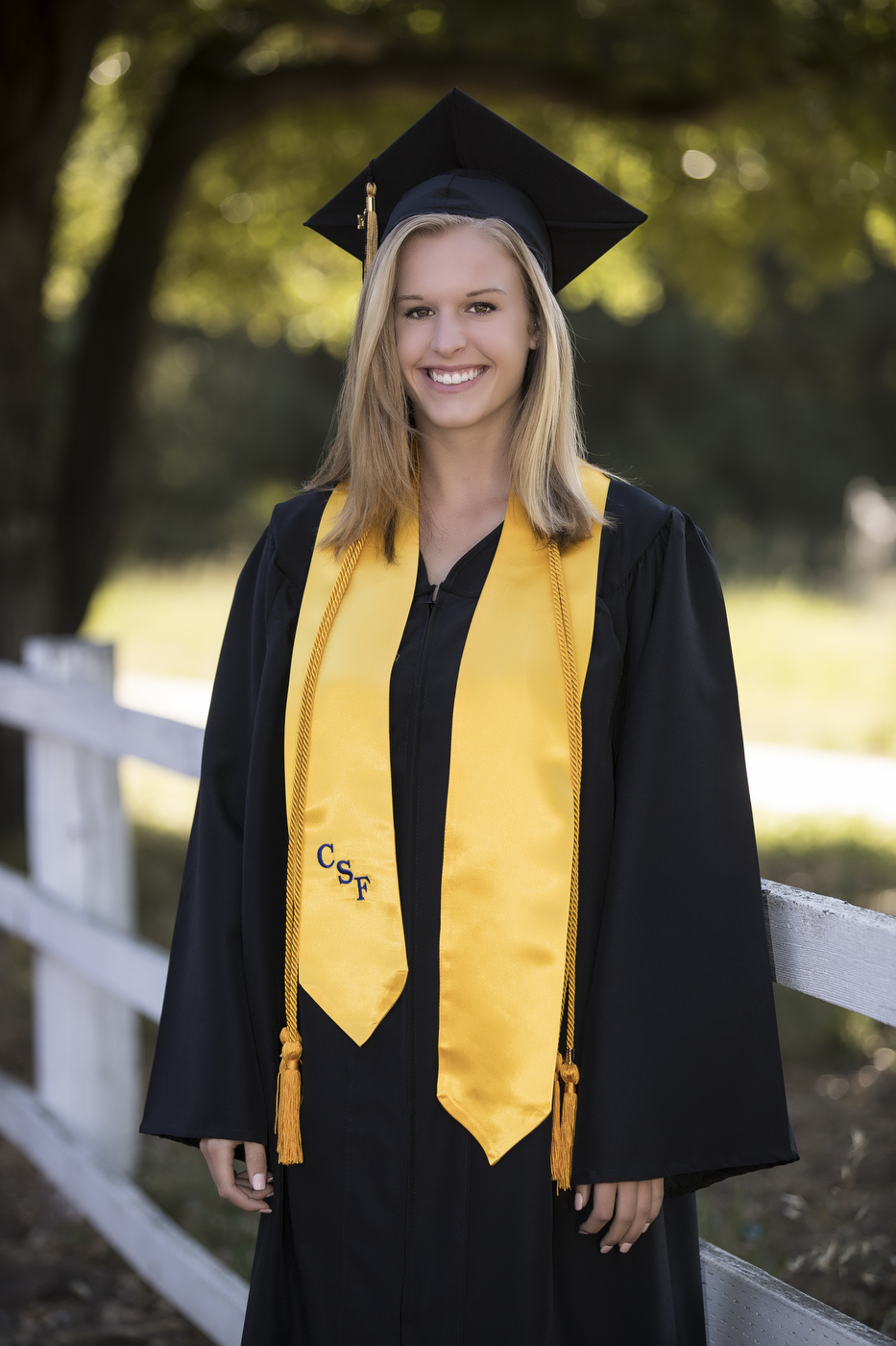 Girl in graduation gown