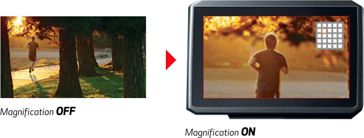 Ability to Shift the Magnification Location In The Viewfinder