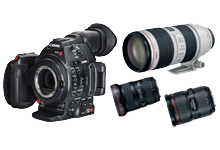 Cinema EOS C100 Mark II with EF 16-35mm f/2.8L II USM, EF 24-70mm f/2.8L II USM, and EF 70-200mm f/2.8L IS II USM Lens Package