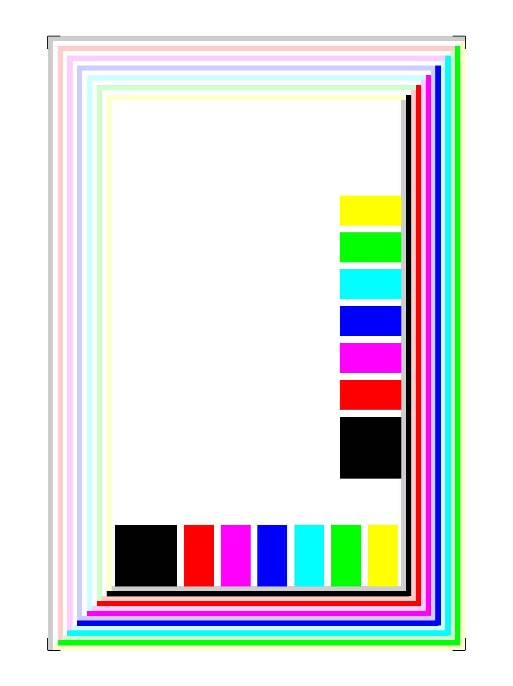 canon color printer test page