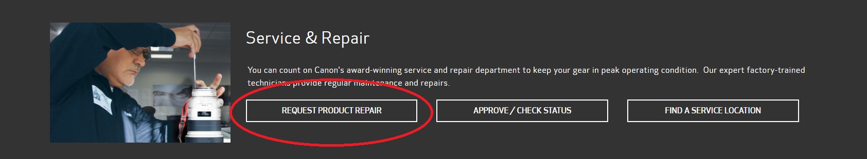 Request Product Repair
