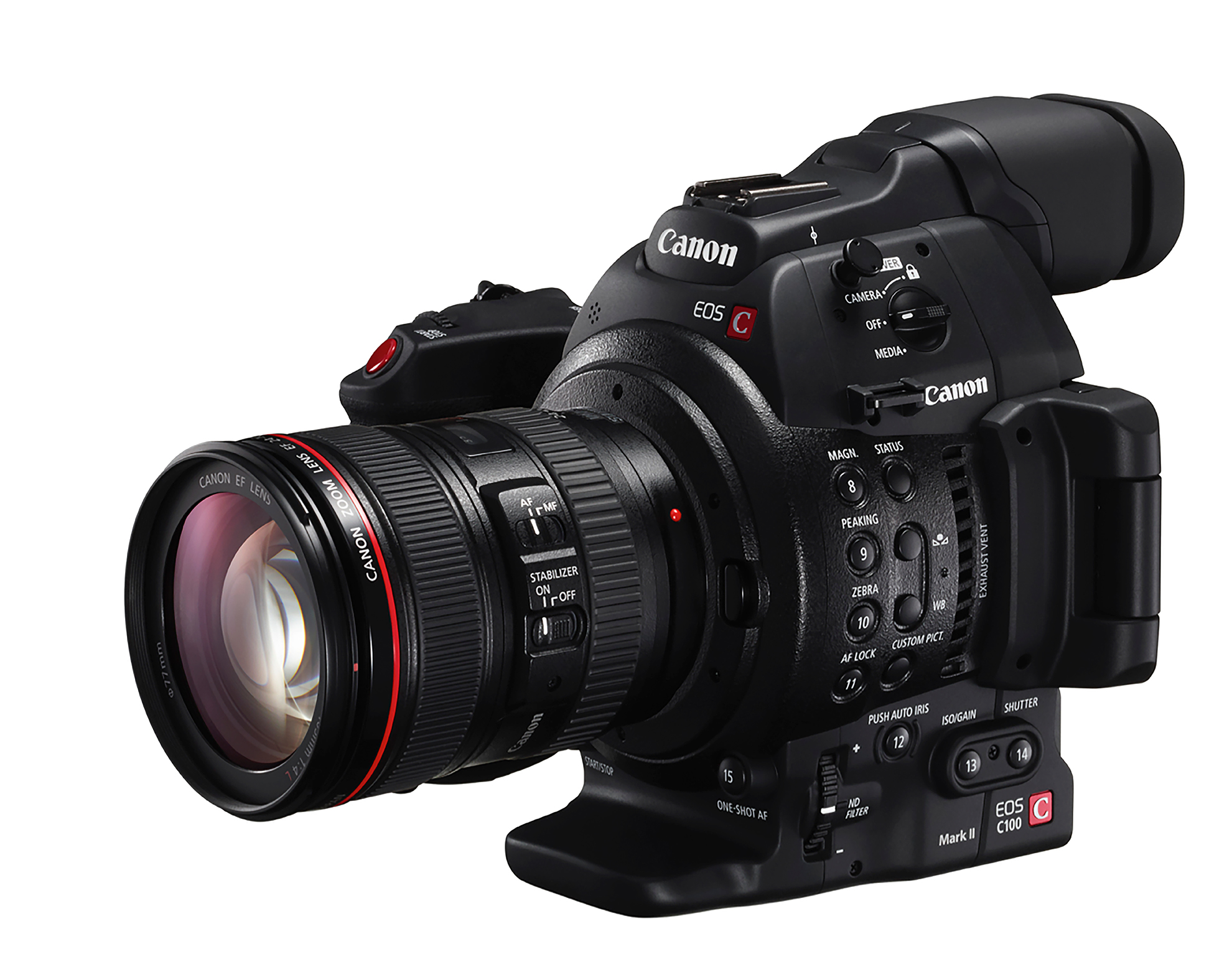 The EOS C100 Mark II will be updated with Shutter Angle Priority. Once installed, this firmware will maintain a constant shutter angle regardless of frame rate changes.