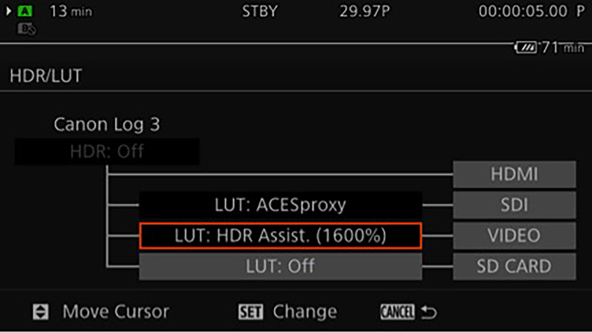 EOS C200 HDR/LUT