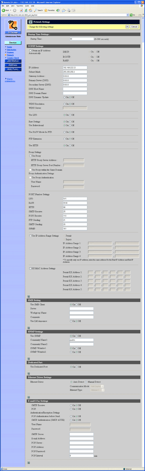 imageRUNNER 1025/1025N/1025iF eManual Network Settings