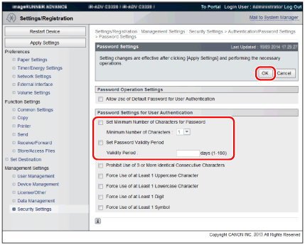 Specifying the Preferences of the Devices - ACCESS MANAGEMENT SYSTEM ...