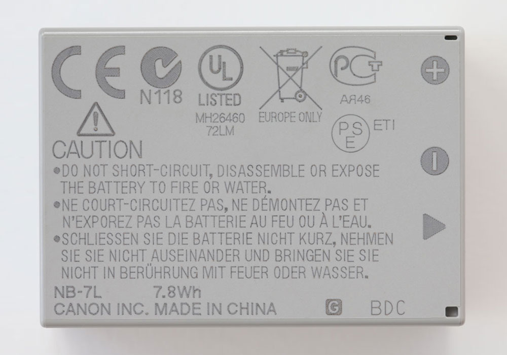 NB-7L BATTERY BACK