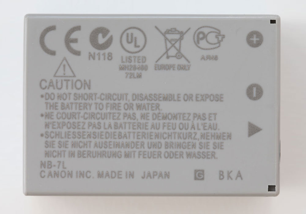 NB-7L BATTERY BACK