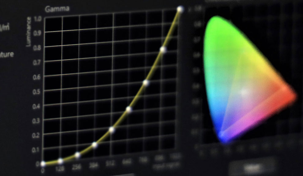 Color Calibration Services top banner - color bar screen and calibration screen