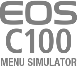 EOS C100 Menu Simulator
