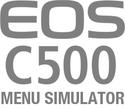 EOS C500 Menu Simulator