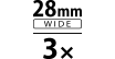 28mm wide, 3x optical zoom