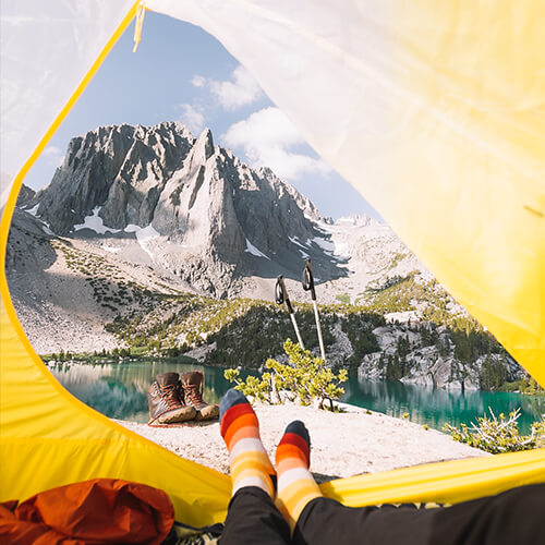 Point of view image from a tent, overlooking the other side of California, captured by sakshamgangwar