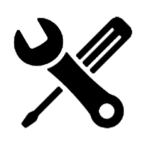 Maintenance service wrench and screwdriver icon